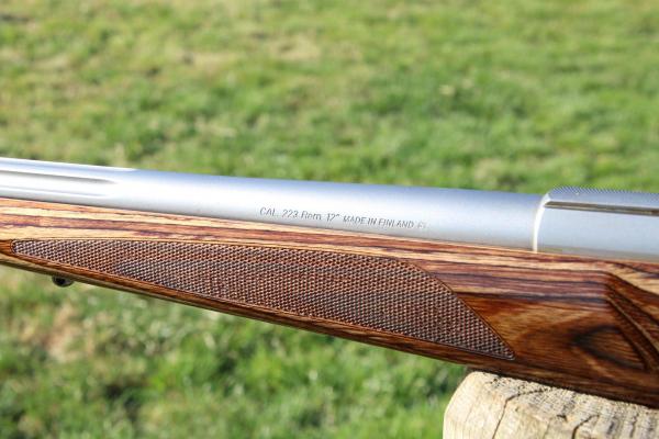 SAKO .223 85 STAINLESS LAMINATE FLUTED VARMINT, GOOD BORE!