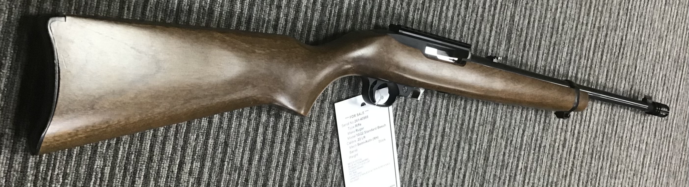 RUGER .22 LR 10 22 STANDARD BEECH