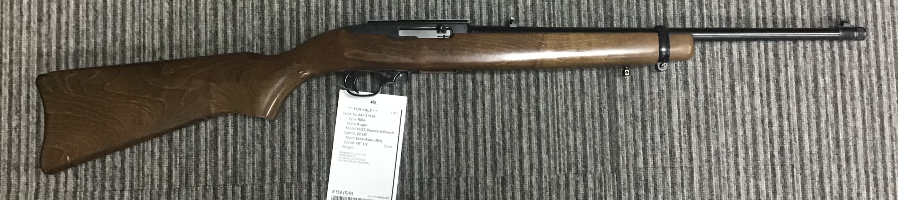 RUGER .22 LR 10 22 STANDARD BEECH
